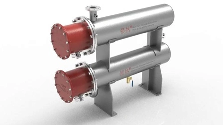 Calentador en línea de proceso de circulación de tubería de líquido de aceite lubricante horizontal para uso industrial